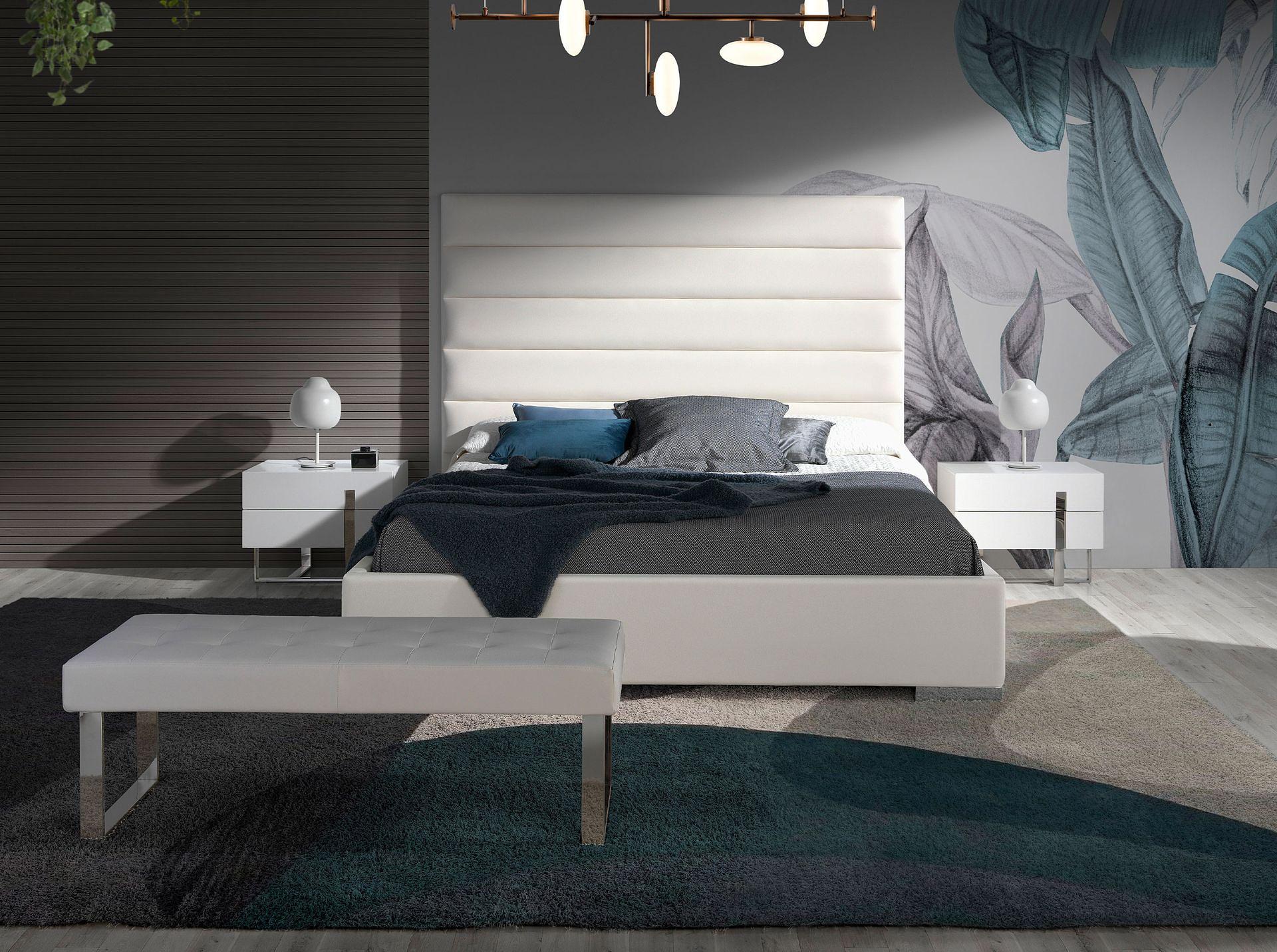 Panca in ecopelle bianca 2