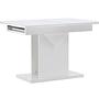 Pluto Dining table MDF/Glass White 120/160×90cm 5