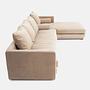 Copenhagen Corner Sofa 4-Seater Beige Velour 4