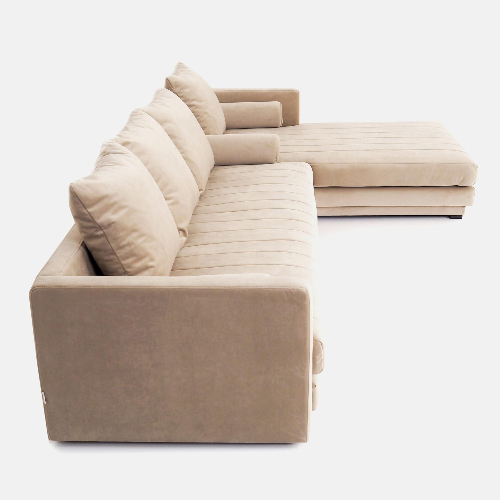 Kopenhaga Ecksofa 4-Sitzer Beige Velour 4