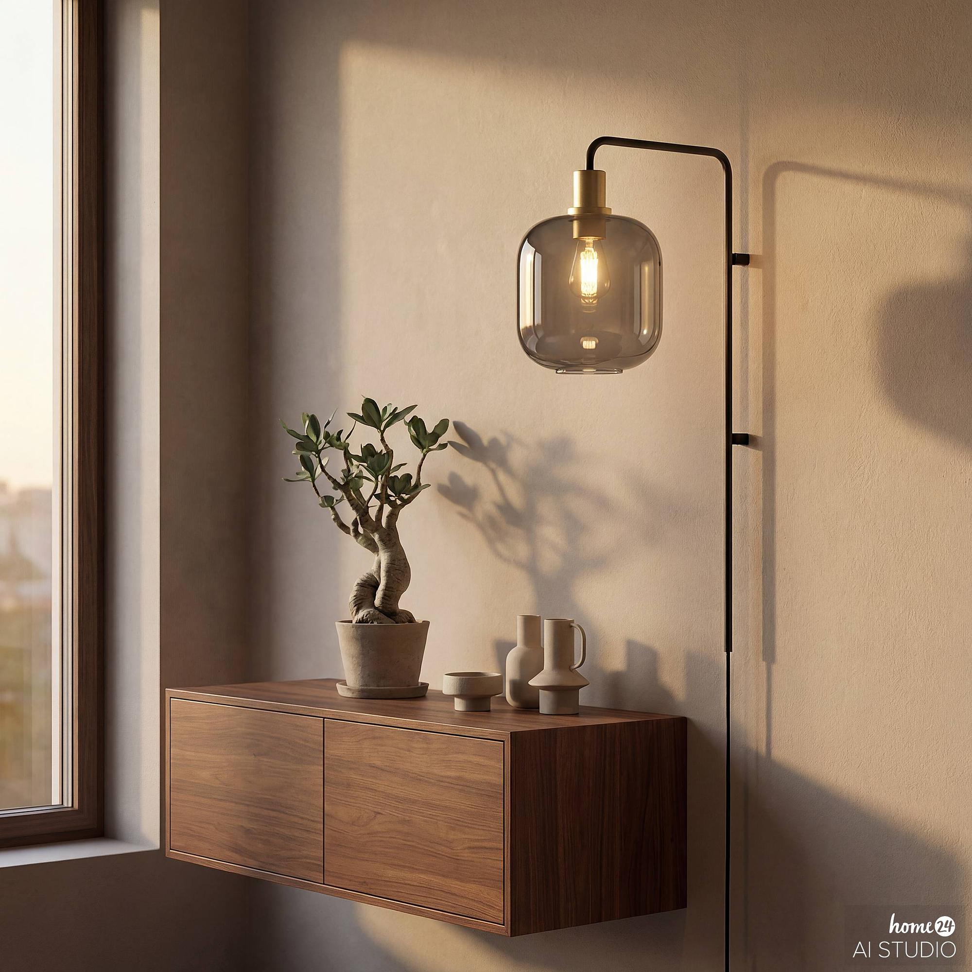 Home Wall Lamp Smoked Glass 4
