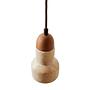 Swis Pendant Light Travertine Oak Wood Natural 9