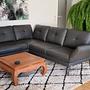 Assea Ecksofa Leder Anthrazit 2