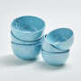 2x Party Mini Mini Schüssel Keramik Blau 2
