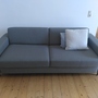 Scandinavia Schlafsofa 3-Sitzer integrierte Rollen Beige 0