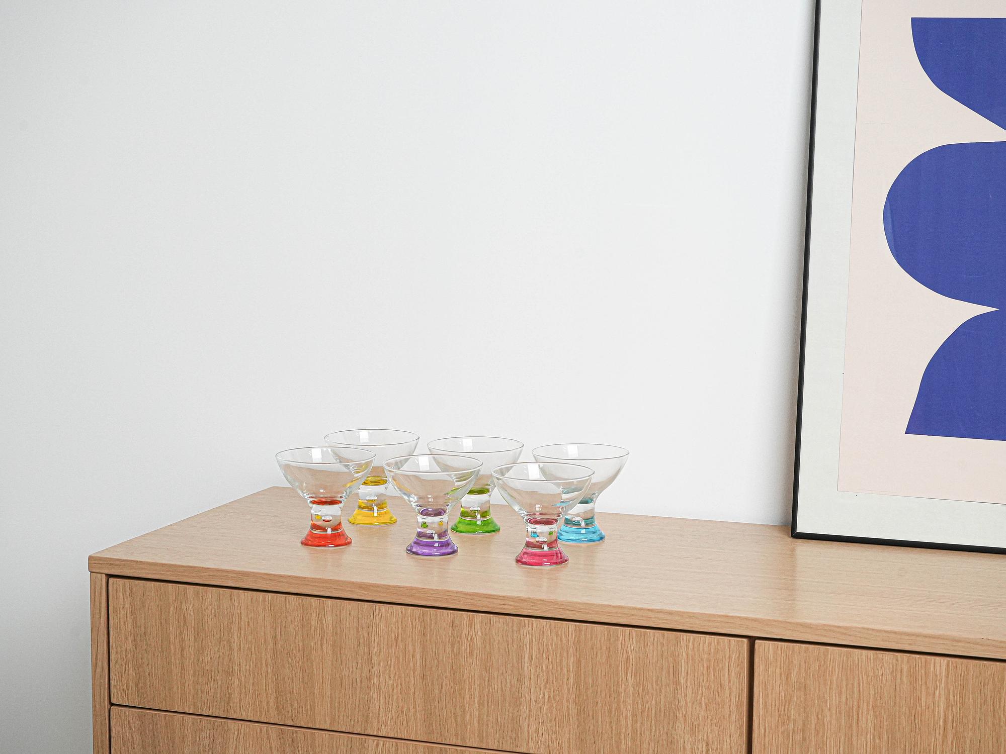 Dessert bowl set Multicolored 1980s 1