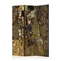 Paravent Golden Kiss Vlies auf Massivholz 1