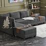 Fly Corner Sofa Left with 2 Stools Anthracite 1