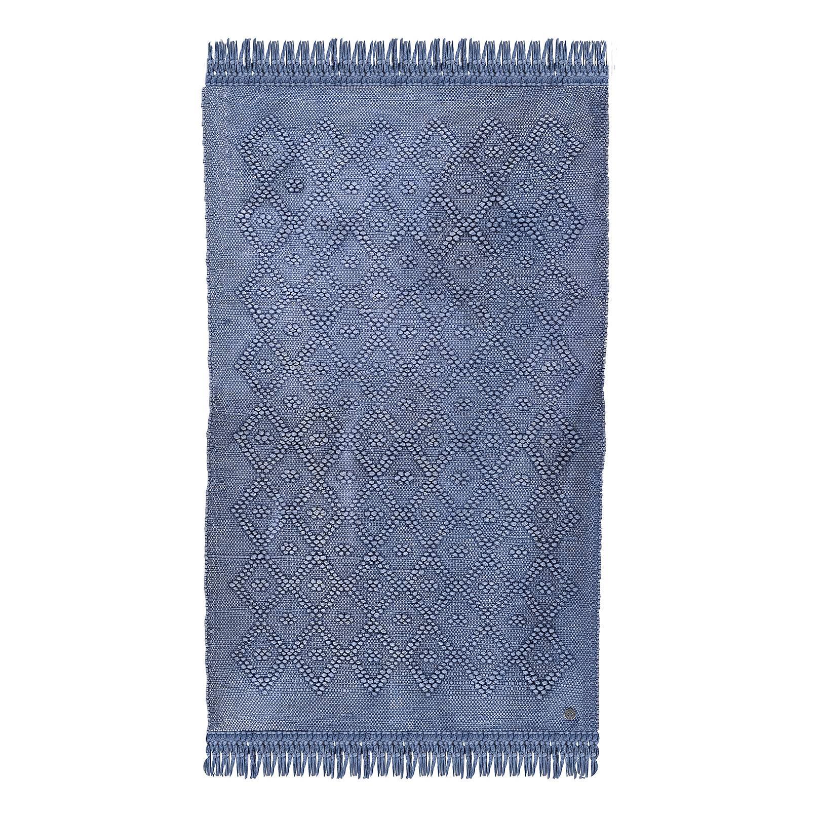 Bath mat cotton blue 70 x 120 cm 0