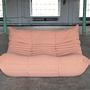 Togo Lounge-Set 5-teilig Cord Rosa 5
