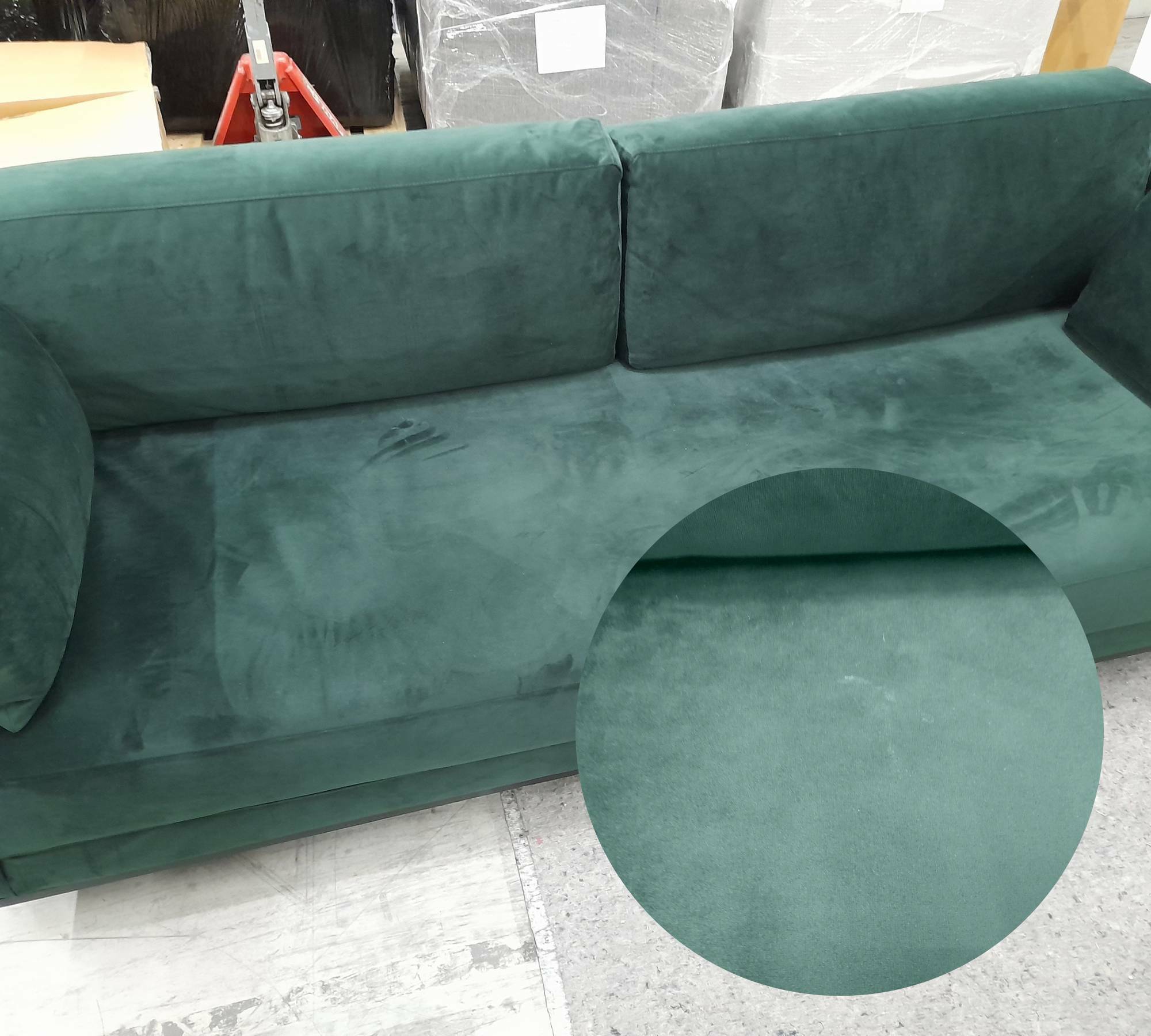 Chill by SLS Sofa 3-Sitzer Velour Lux Dark Green 6