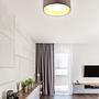 LED-Deckenleuchte Locarno Kunststoff 1-flammig Taupe / Gold 2