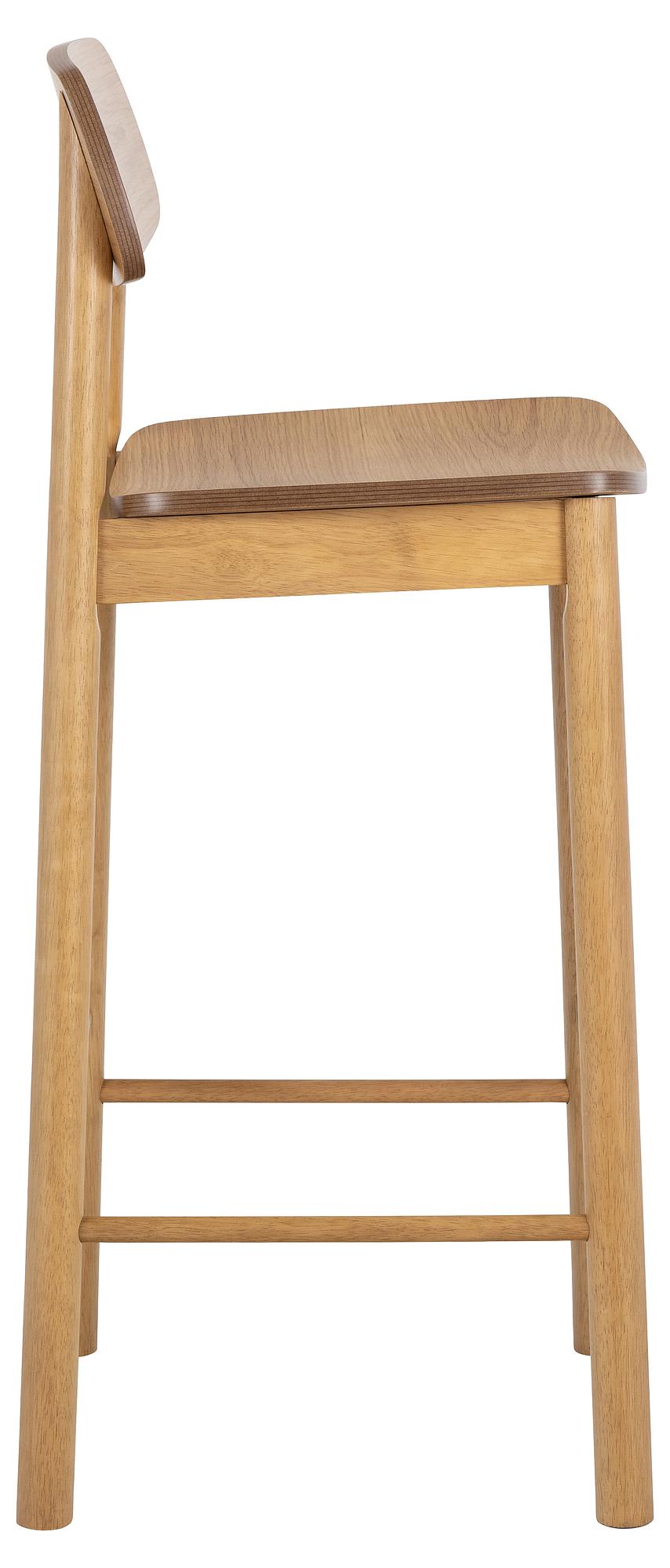 Bar stool Anggai set of 2 solid wood 4