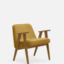 366 Sessel Holz Bouclé Gelb 0