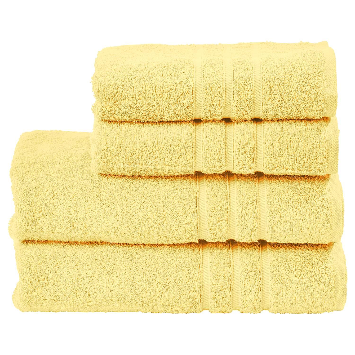 4x Towel set Daily Uni III Cotton fabric Lemon 0