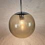 Lampe Glas Metall Transparent 1970er Jahre 1