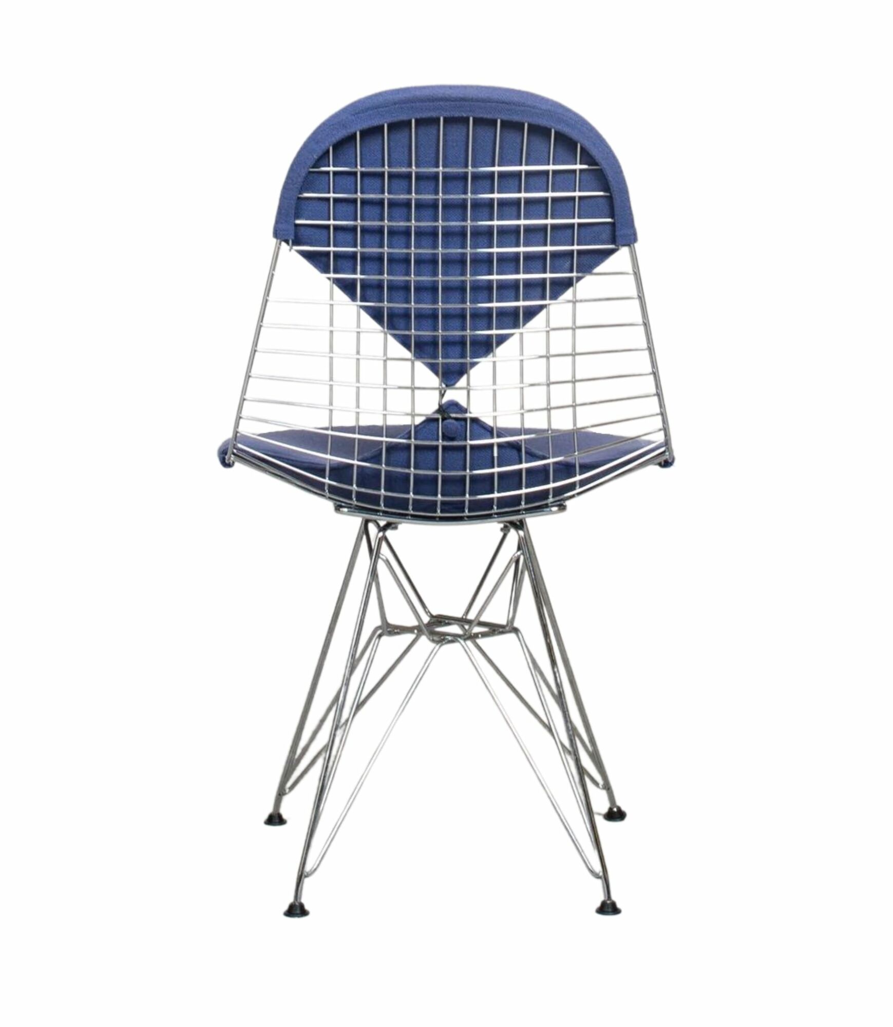 Eames Wire Chair DKR mit Polster Blau 2