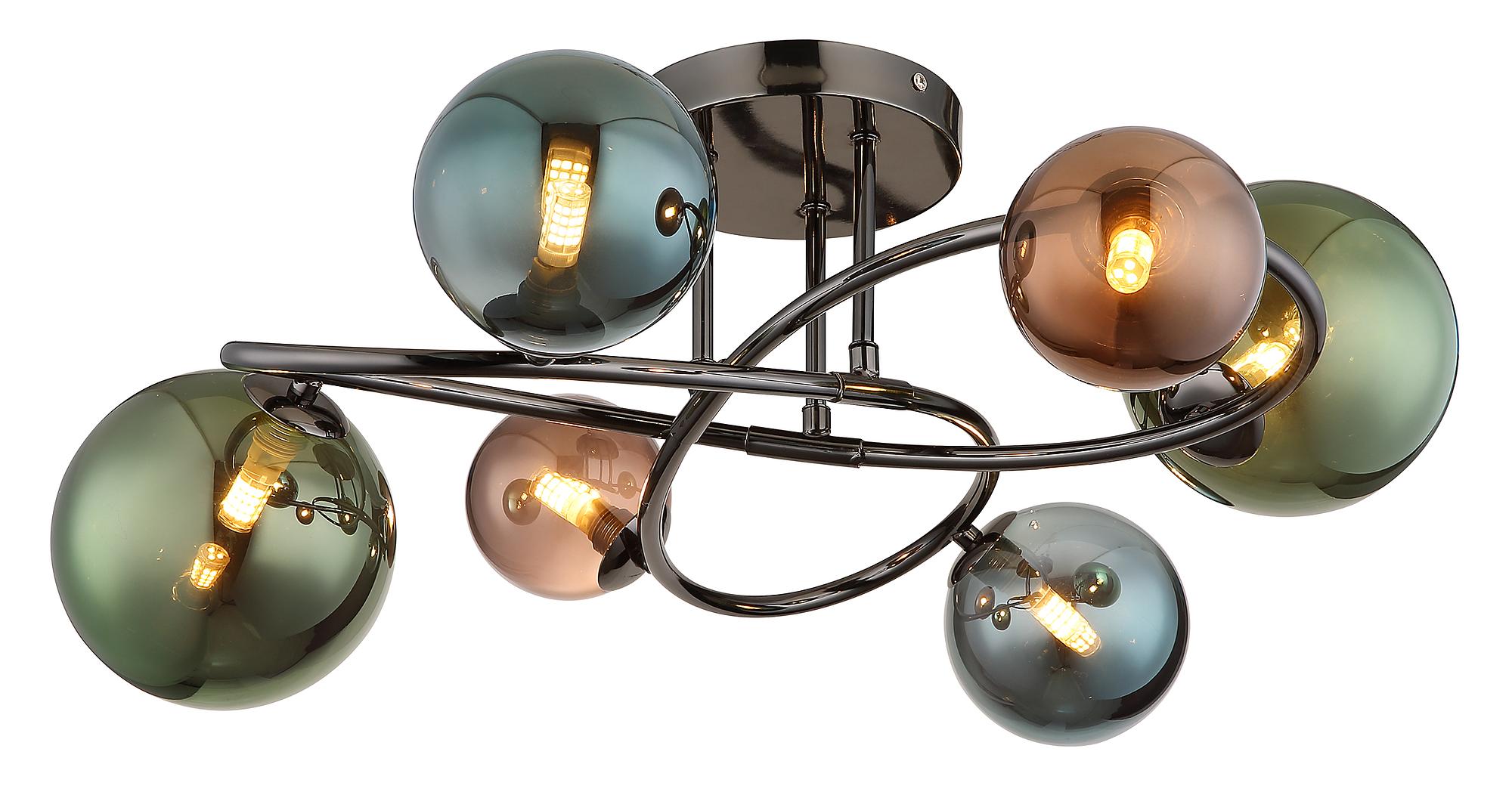 Riha Typ I LED-Deckenleuchte Farbglas Eisen Mehrfarbig 3