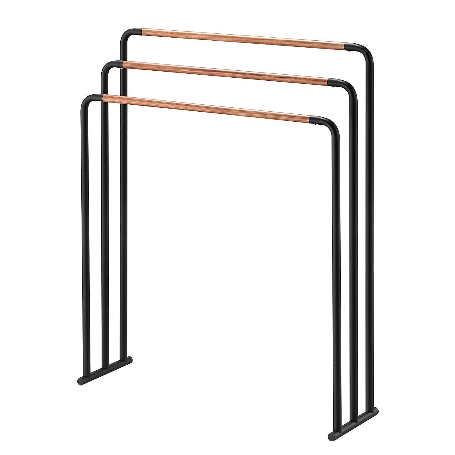 Portasciugamani Plain frassino parzialmente massiccio acciaio nero 0