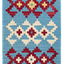 Kilim Gashgai Teppich Wolle Blau 0