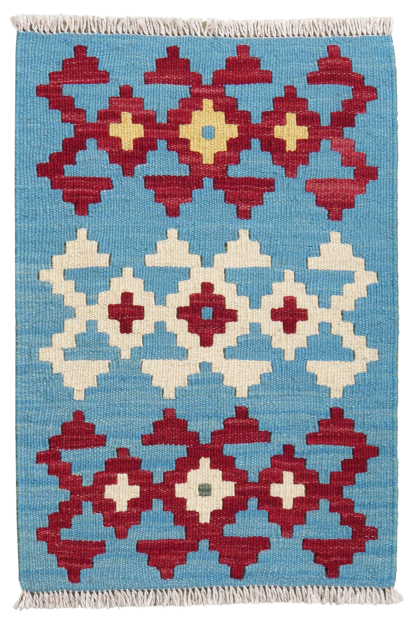 Kilim Gashgai Teppich Wolle Blau 0