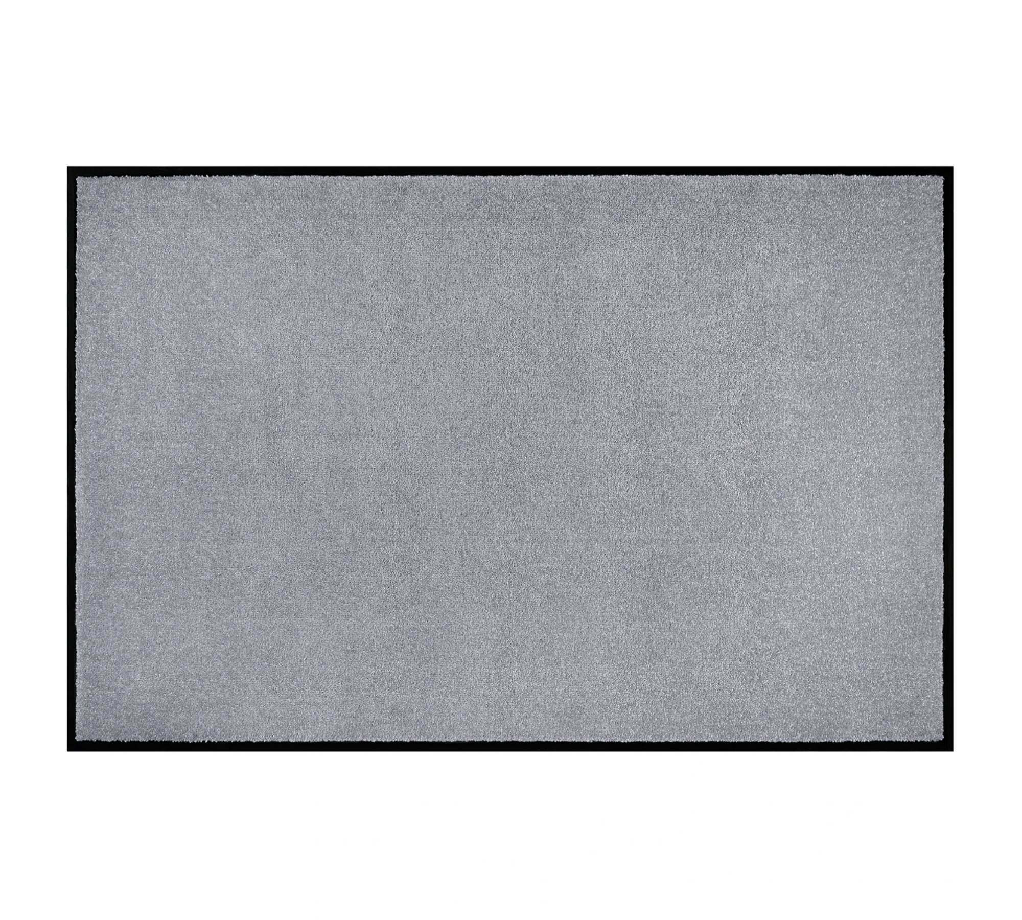 Fußmatte Kunstfaser Silbergrau 90 x 150 cm 0