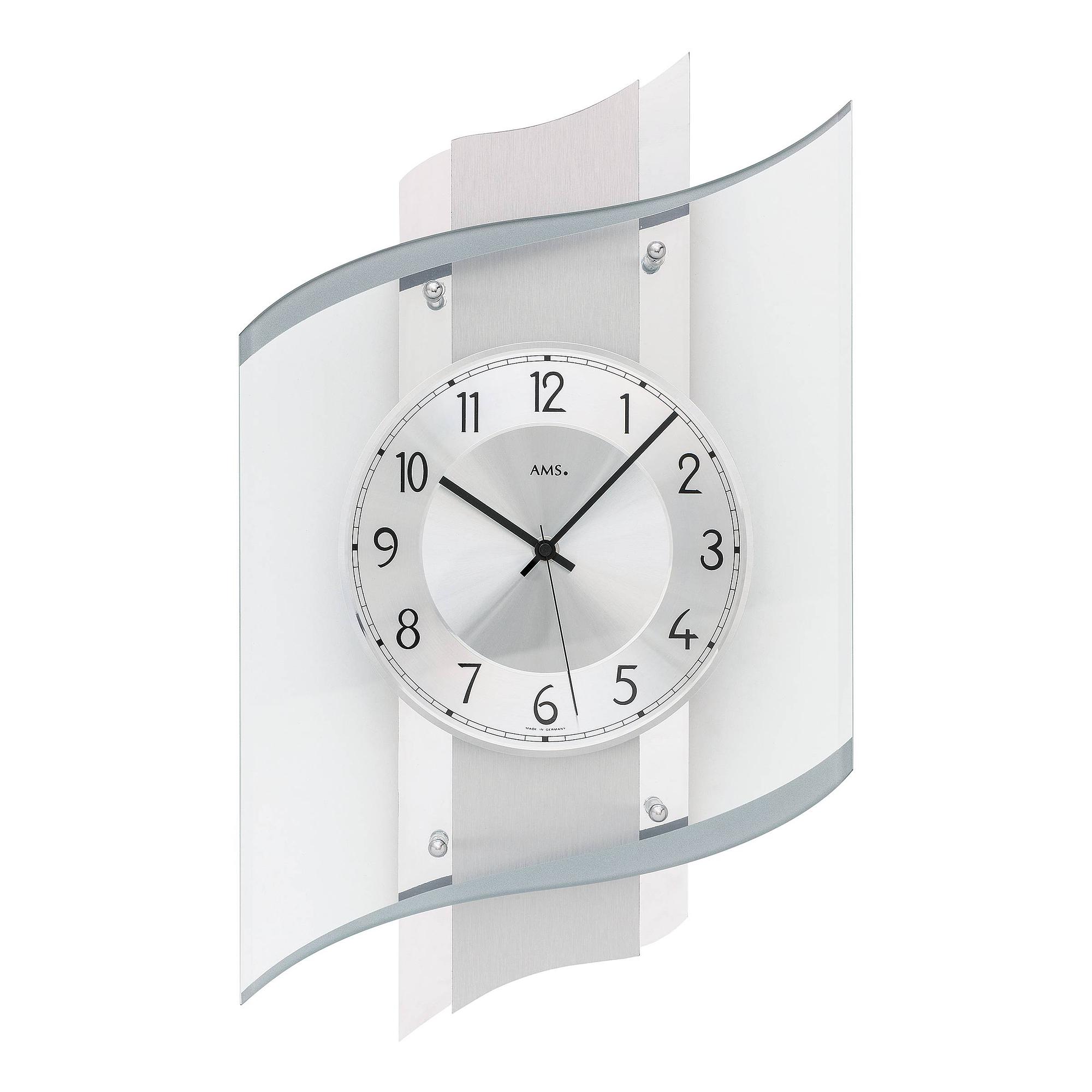 Poyo Funk-Wanduhr Silber 0