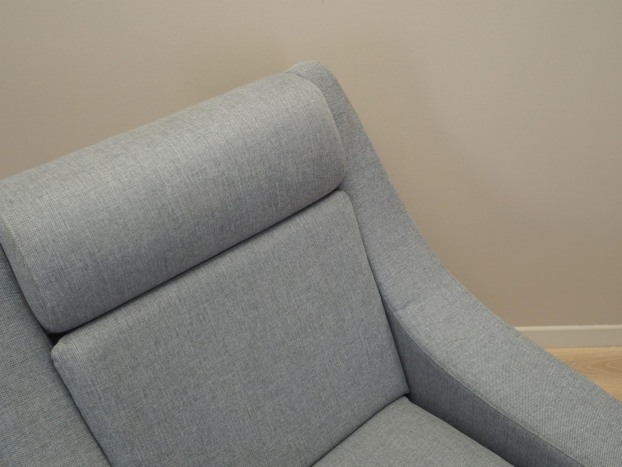 Sessel Textil Holz Grau 1970er Jahre 10
