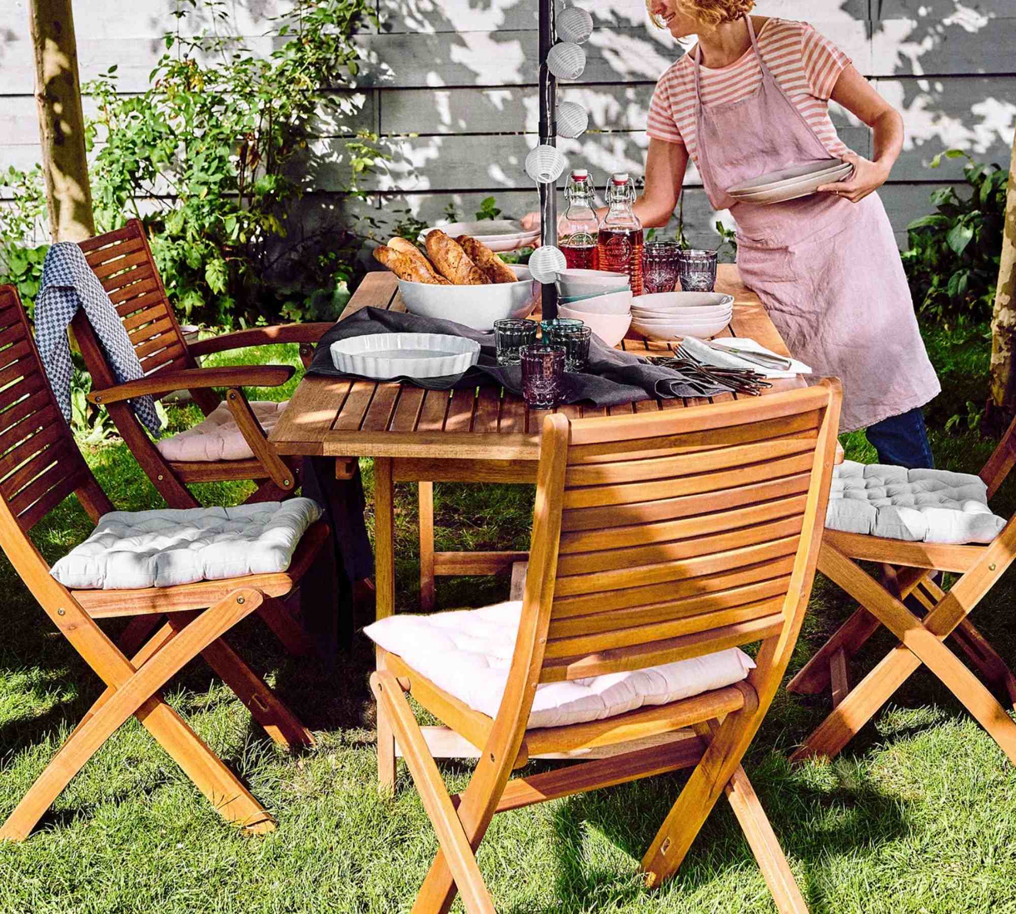 Gartenstuhl Akazie Massiv Braun 8