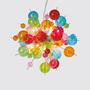 Pendelleuchte 10-flammig Bubble Kristallglas Bunt 1