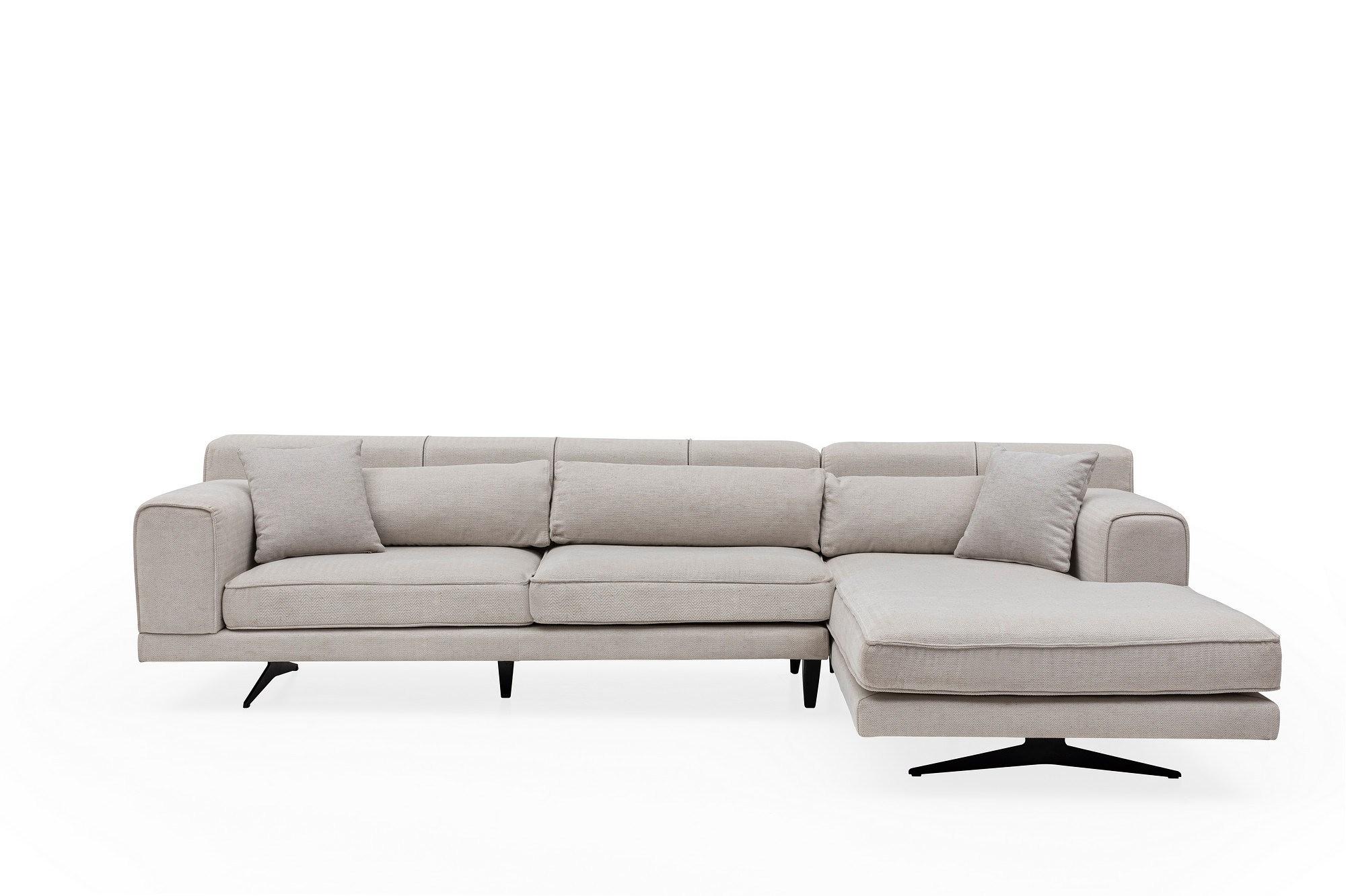 Modernes Sofa Récamiere Rechts Beige 2