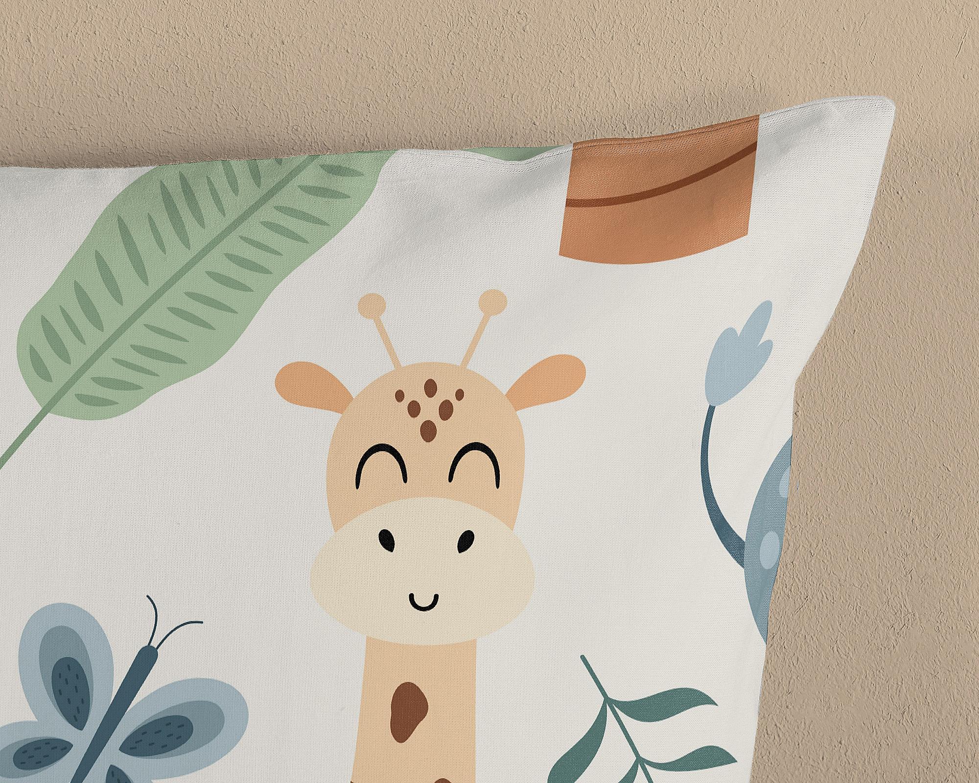 Kinder-Bettwäsche Renforcé Grün 140x200cm Kissen 70x90cm 4