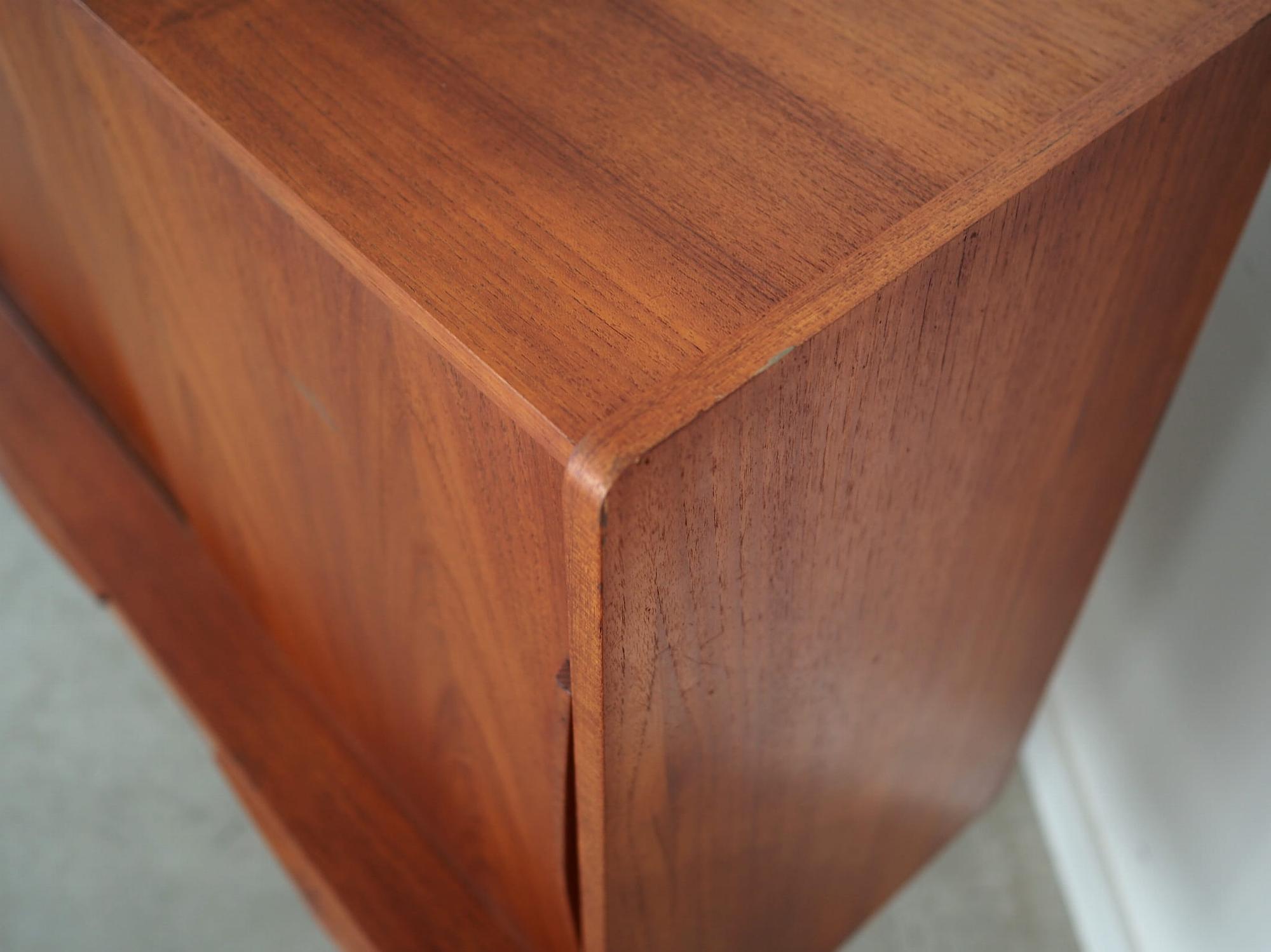 Vintage Highboard Teakholz Braun 1960er Jahre 13