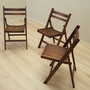 3x Chair Wood Brown 1990s 3