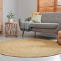 Ibo Teppich Jute Baumwolle Creme 60cm 2