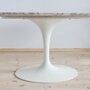 Vintage Eero Saarinen Tulip Esstisch Marmor Weiß 2