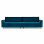 Douglas Sofa 4-Sitzer Velour Lux Petro 0