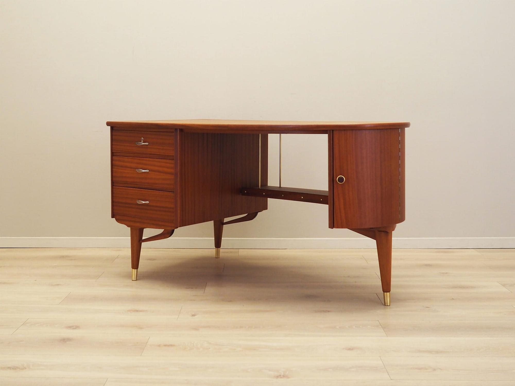 Mahogany Schreibtisch 1960 Jahre 4