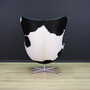 Egg Sessel Leder Arne Jacobsen Weiß Schwarz  8