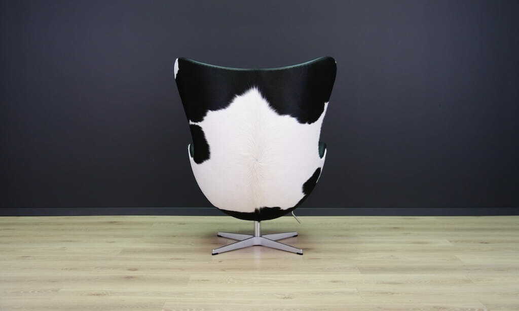 Egg Sessel Leder Arne Jacobsen Weiß Schwarz  8