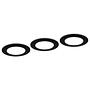 3x LED Recessed Luminaire Fungo Black 1