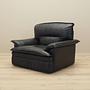 Armchair Leather Black 1960s 2