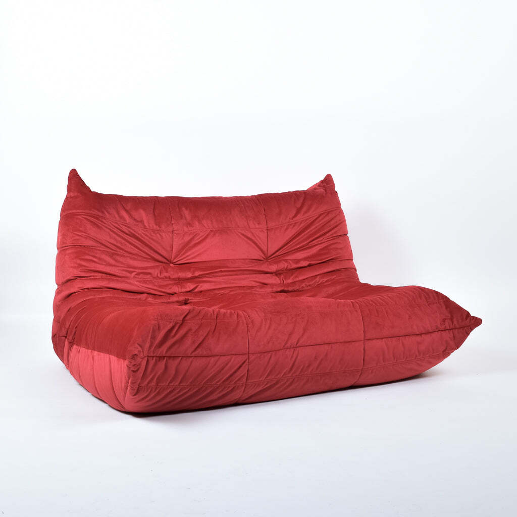 Togo Sofa 2-Sitzer Samt Rot 2