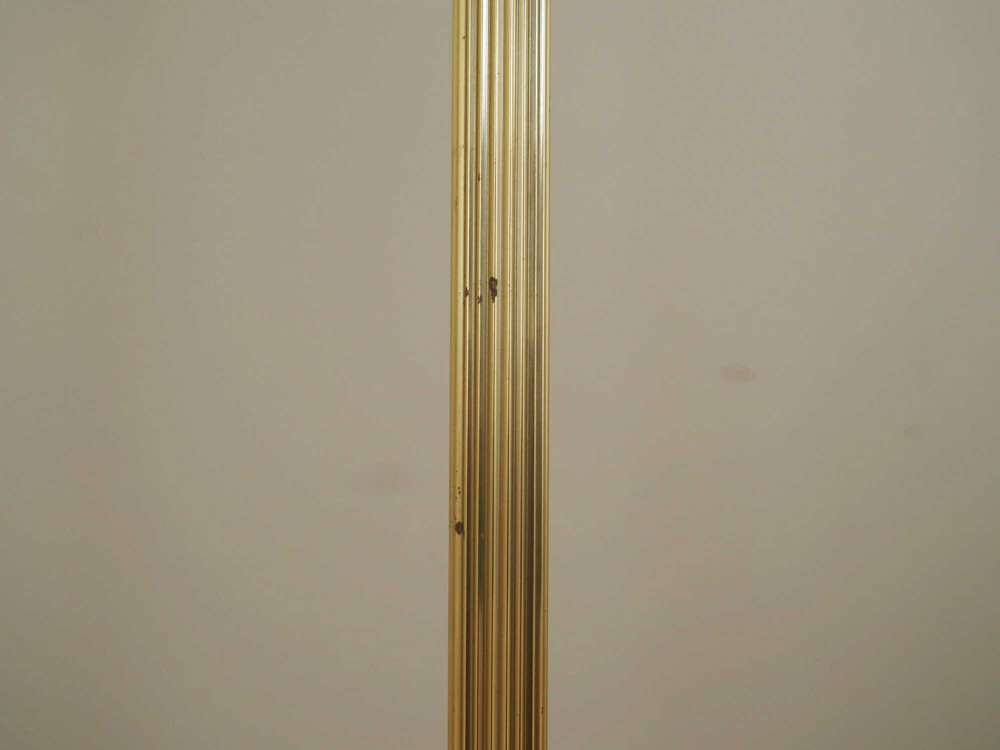 Vintage Stehlampe Metall Textil Gold 1970er Jahre  9