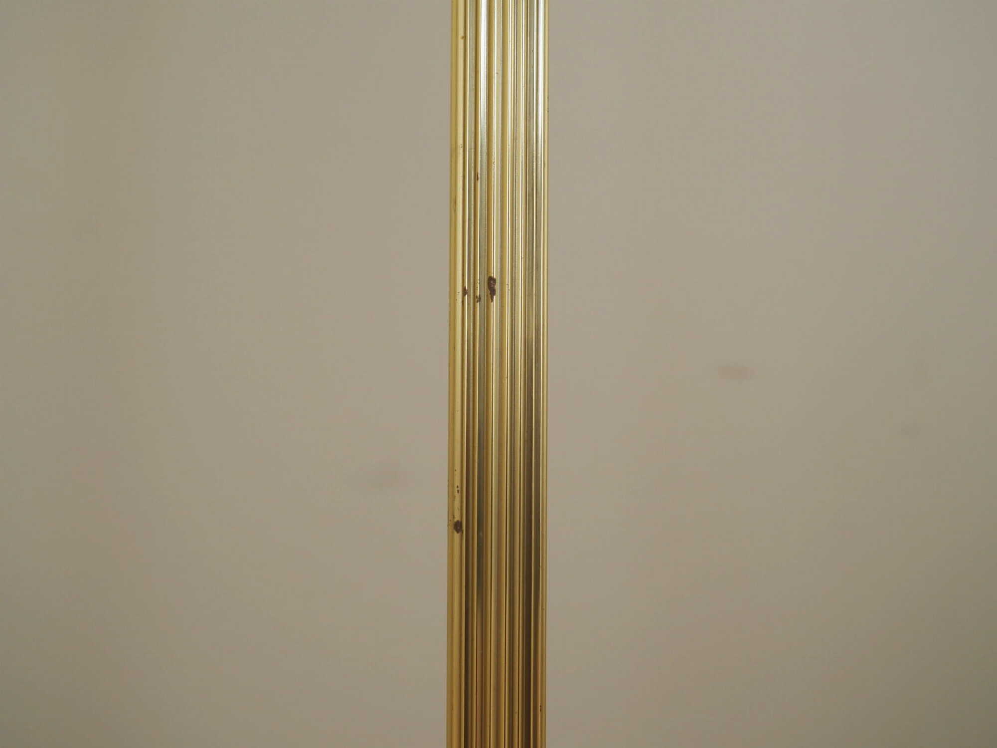 Vintage Floor Lamp Metal Textile Gold 1970s 9