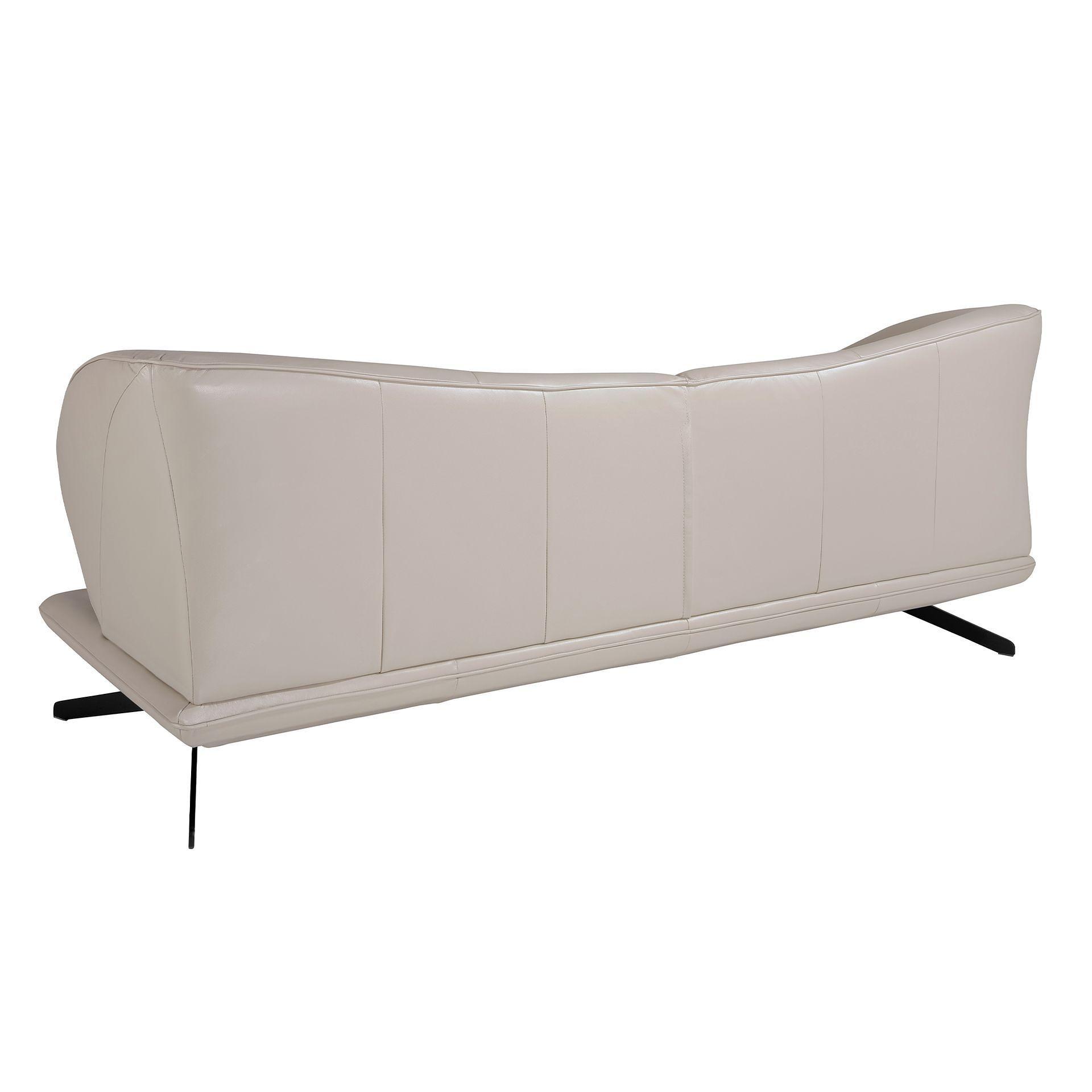 3-Sitzer Sofa in taubengrauem Leder 6146 6