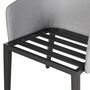 2x Garden cushion chair aluminum powder-coated light grey 6