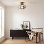 1-Light Wello Ceiling Lamp Smoked Glass Iron Grey 2