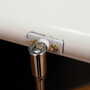 Vintage table lamp metal plastic white 1960s 6