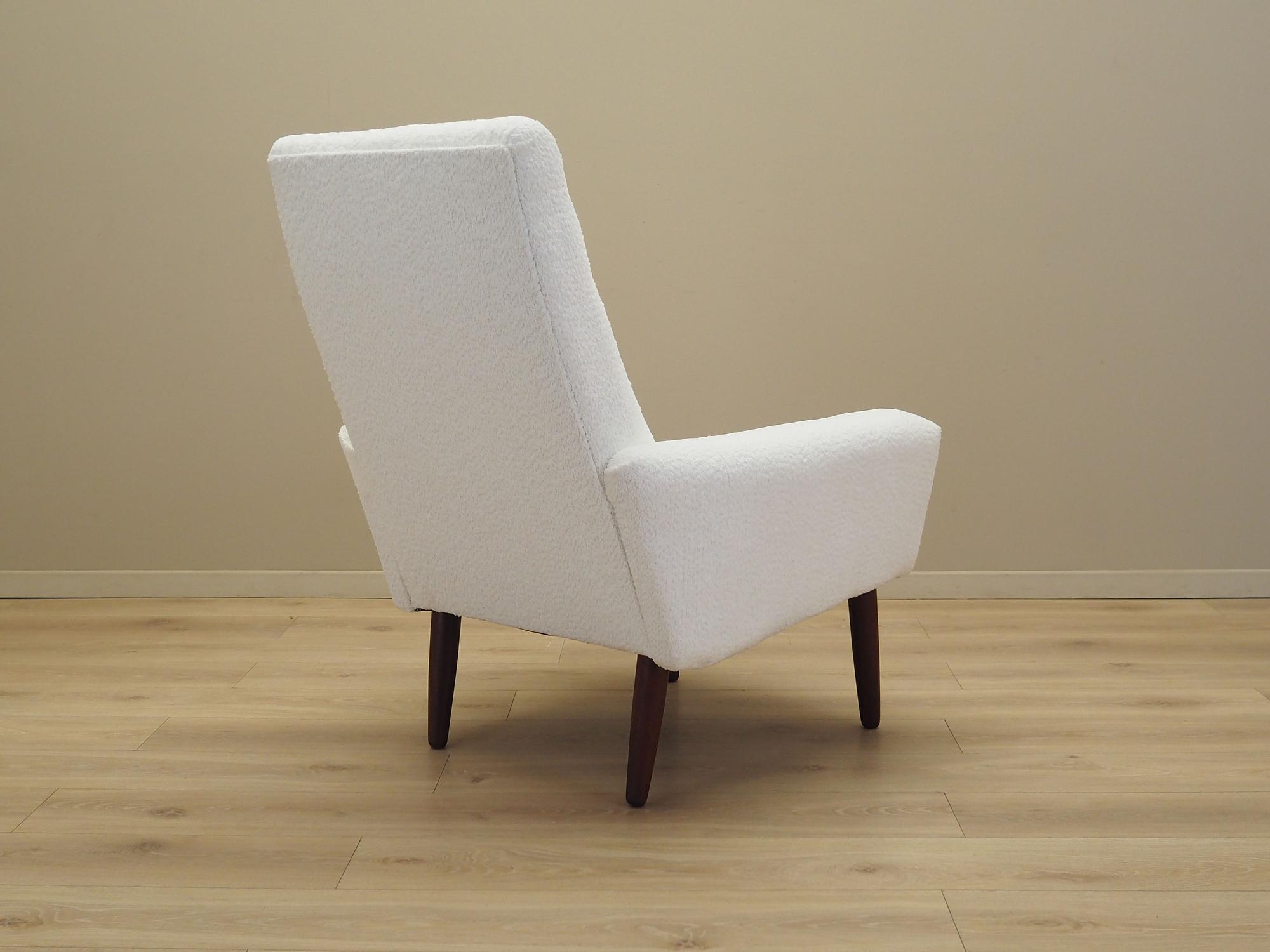 Armchair Textile White 1970s 5